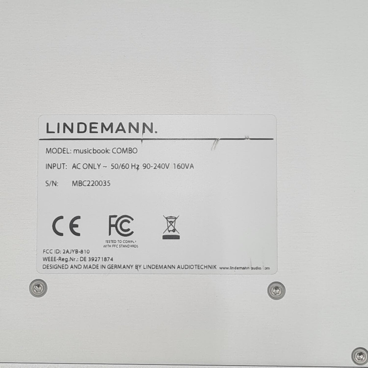 Lindemann Musicbook Combo Streaming Integrated Amplifier (Pre-Owned) - actual unit