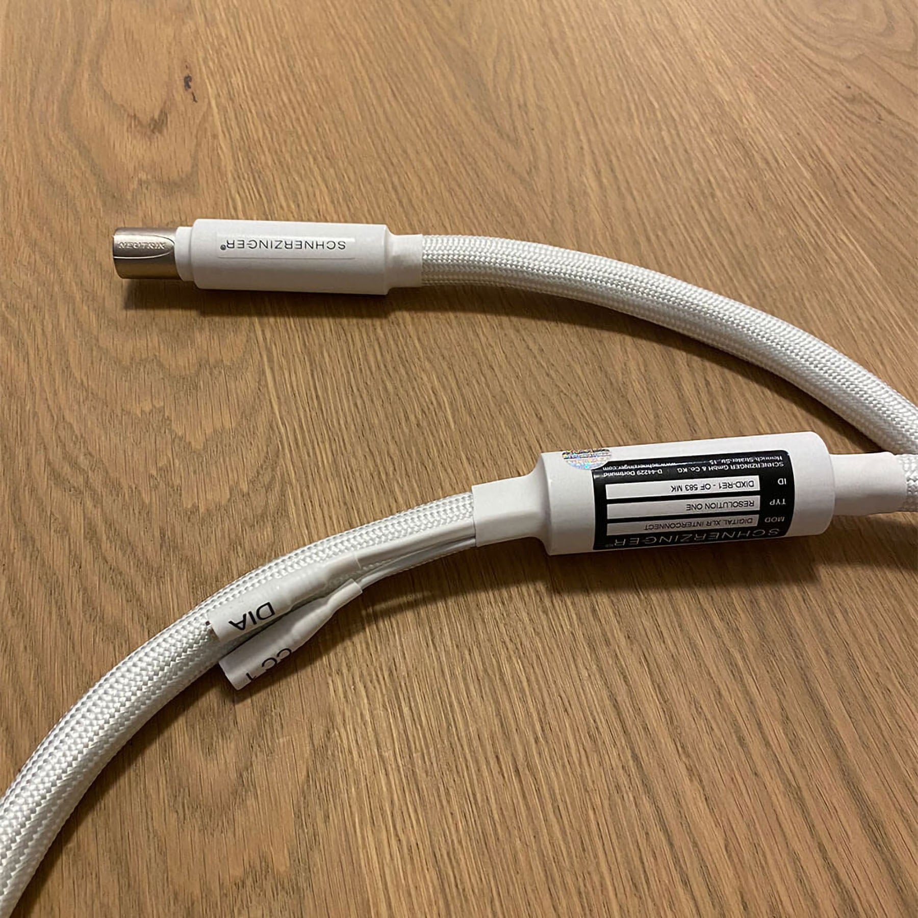 Schnerzinger Resolution Two RCA, XLR & Digital Audio Cables