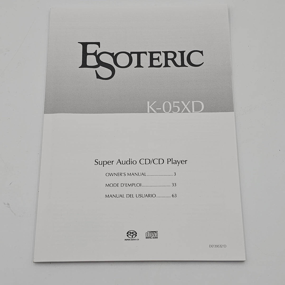 Esoteric K-05XD SACD / CD Player (Consignment Sale)